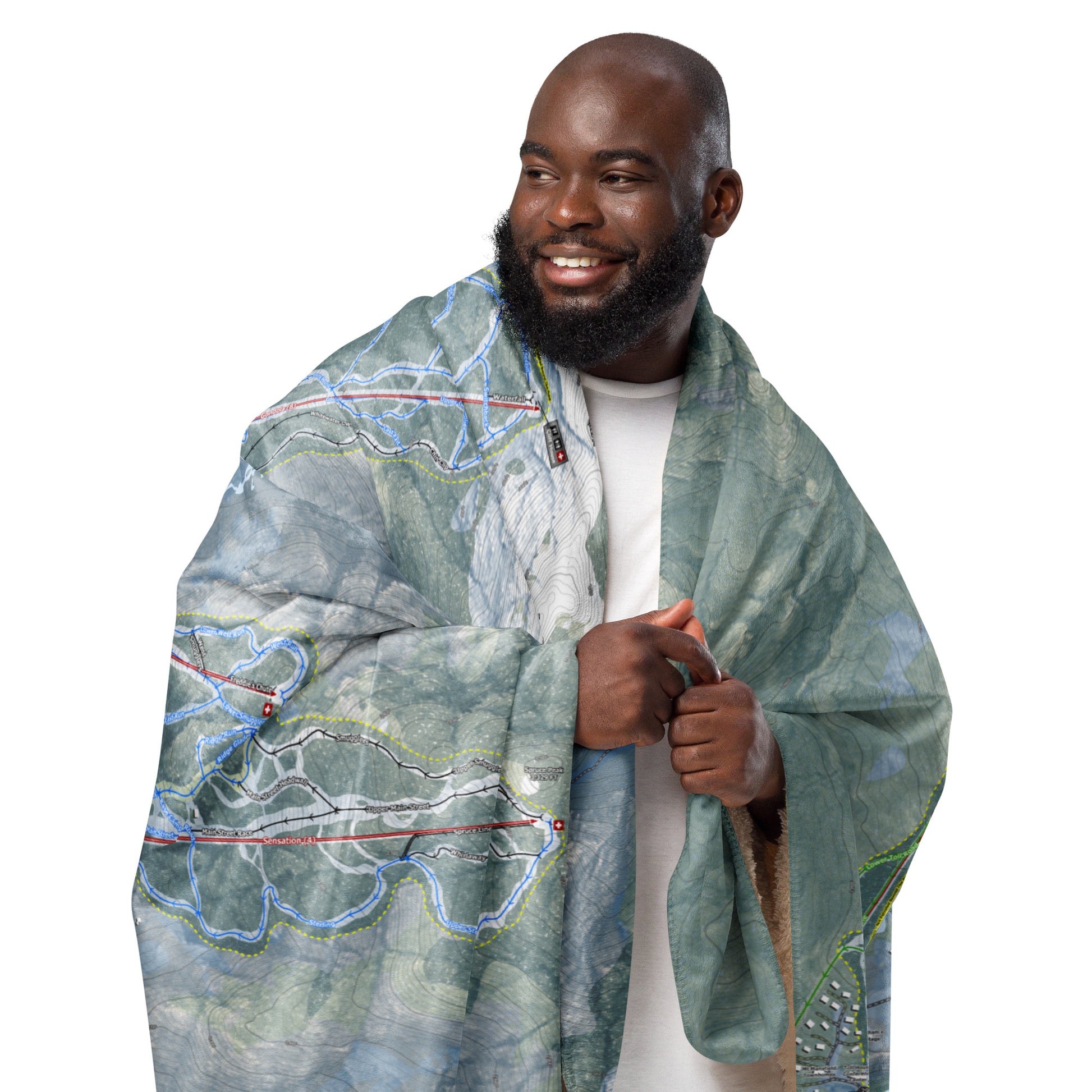 Stowe, Vermont Ski Resort Map Blanket - Powderaddicts