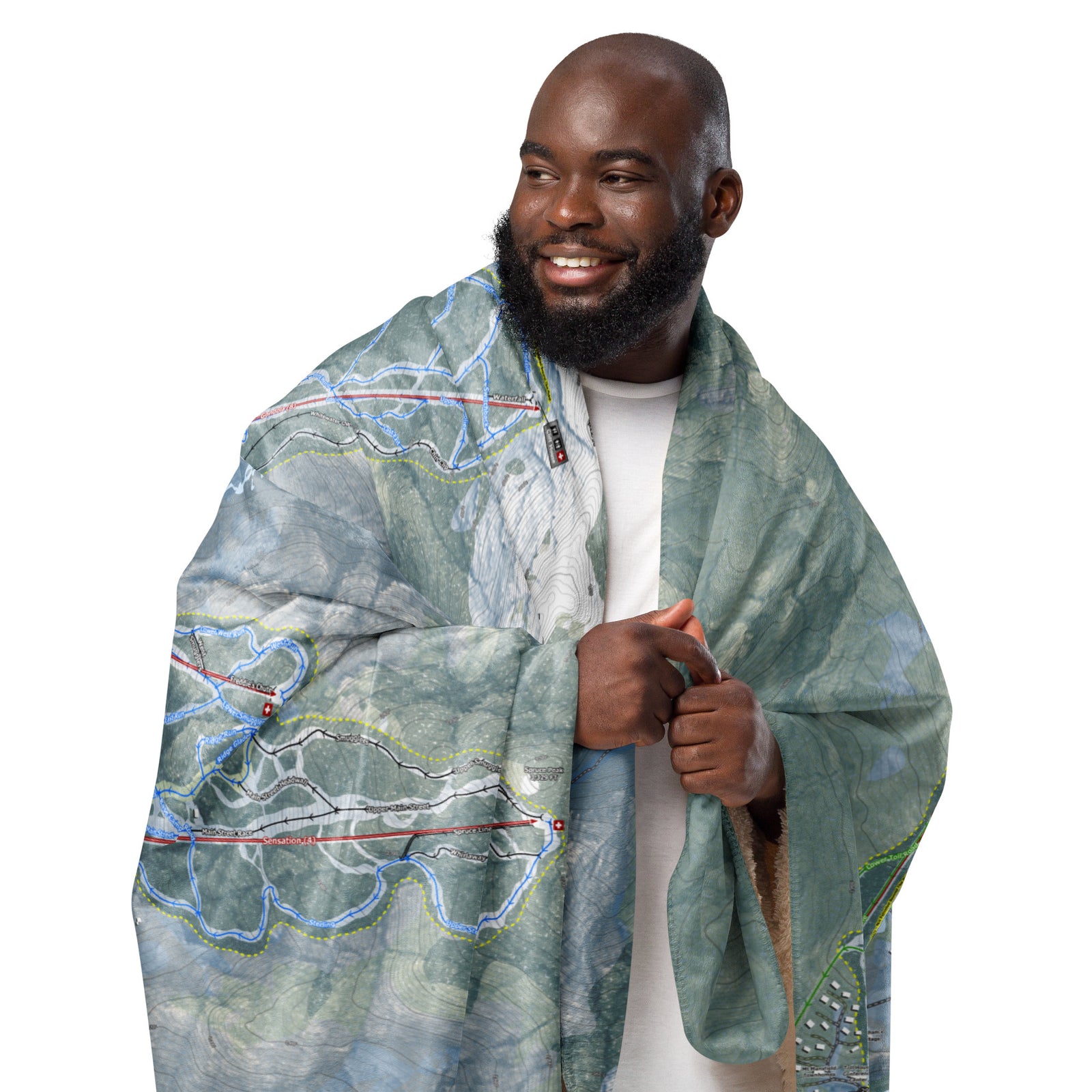 Stowe, Vermont Ski Resort Map Blanket - Powderaddicts