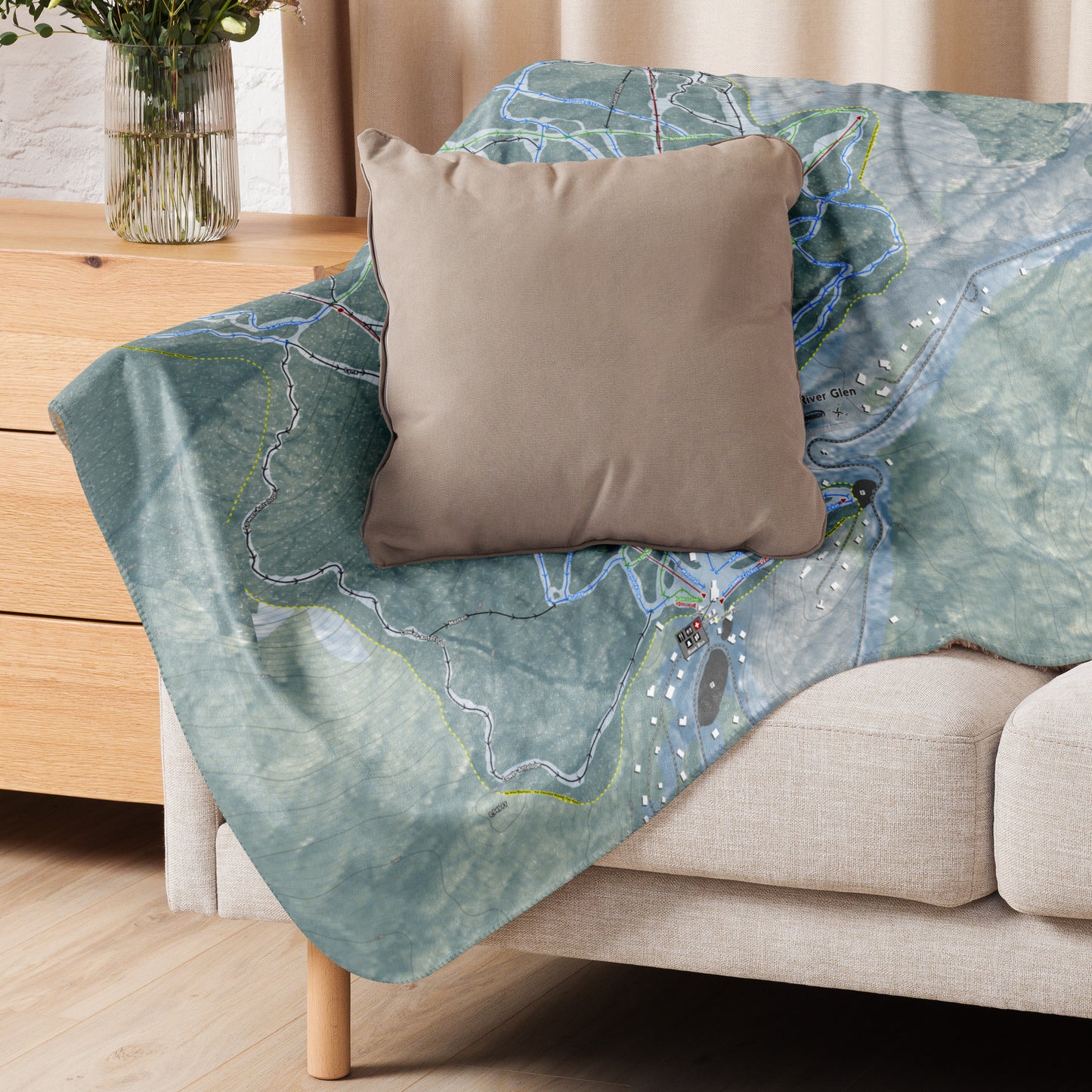 Mad River Glen, Vermont Ski Resort Map Blanket - Powderaddicts