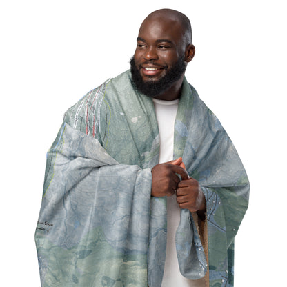 Mount Snow, Vermont Ski Resort Map Blanket - Powderaddicts