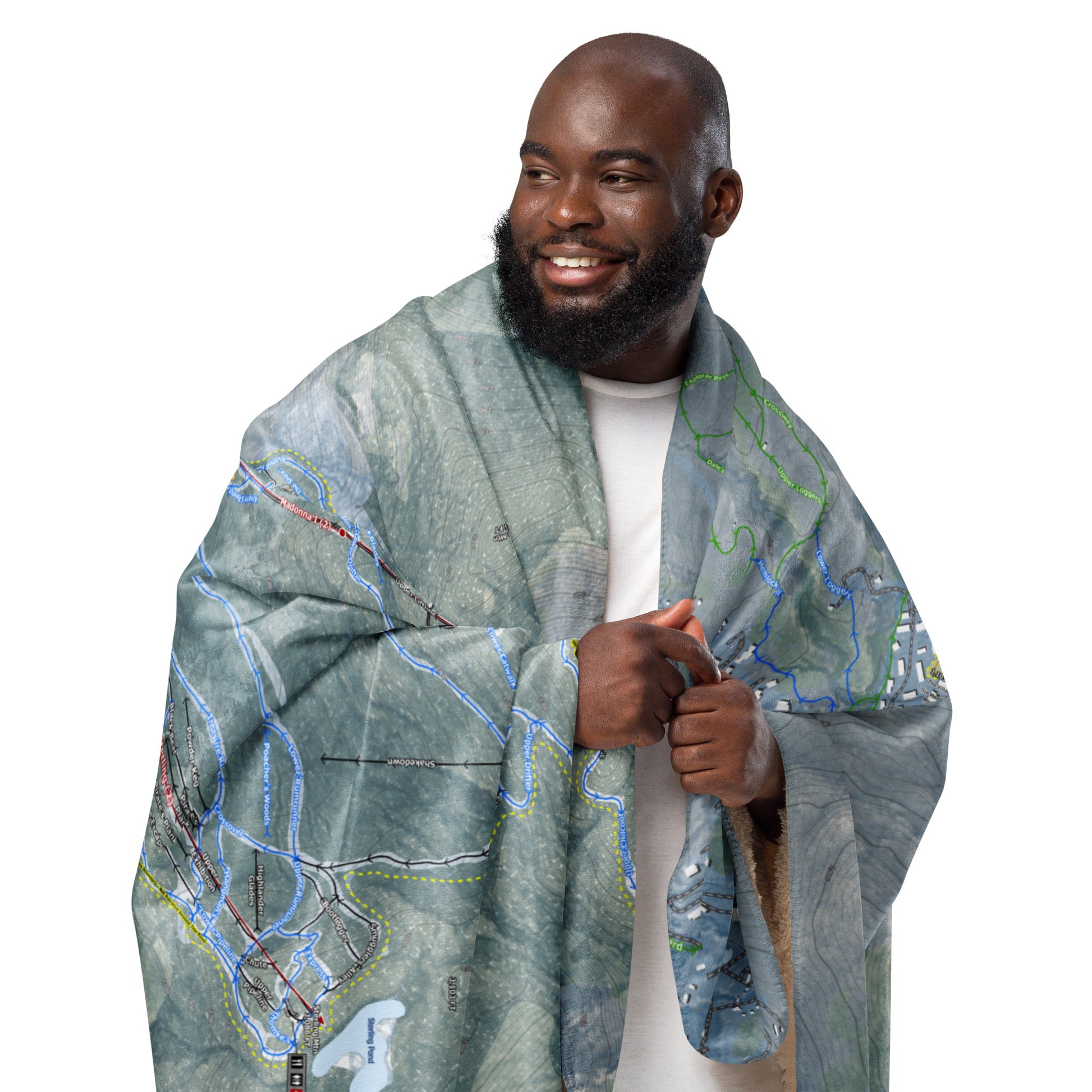 Smuggler's Notch, Vermont Ski Resort Map Blanket - Powderaddicts