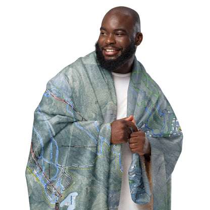 Smuggler's Notch, Vermont Ski Resort Map Blanket - Powderaddicts