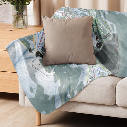 Mt Rose, Nevada Ski Resort Map Blanket - Powderaddicts