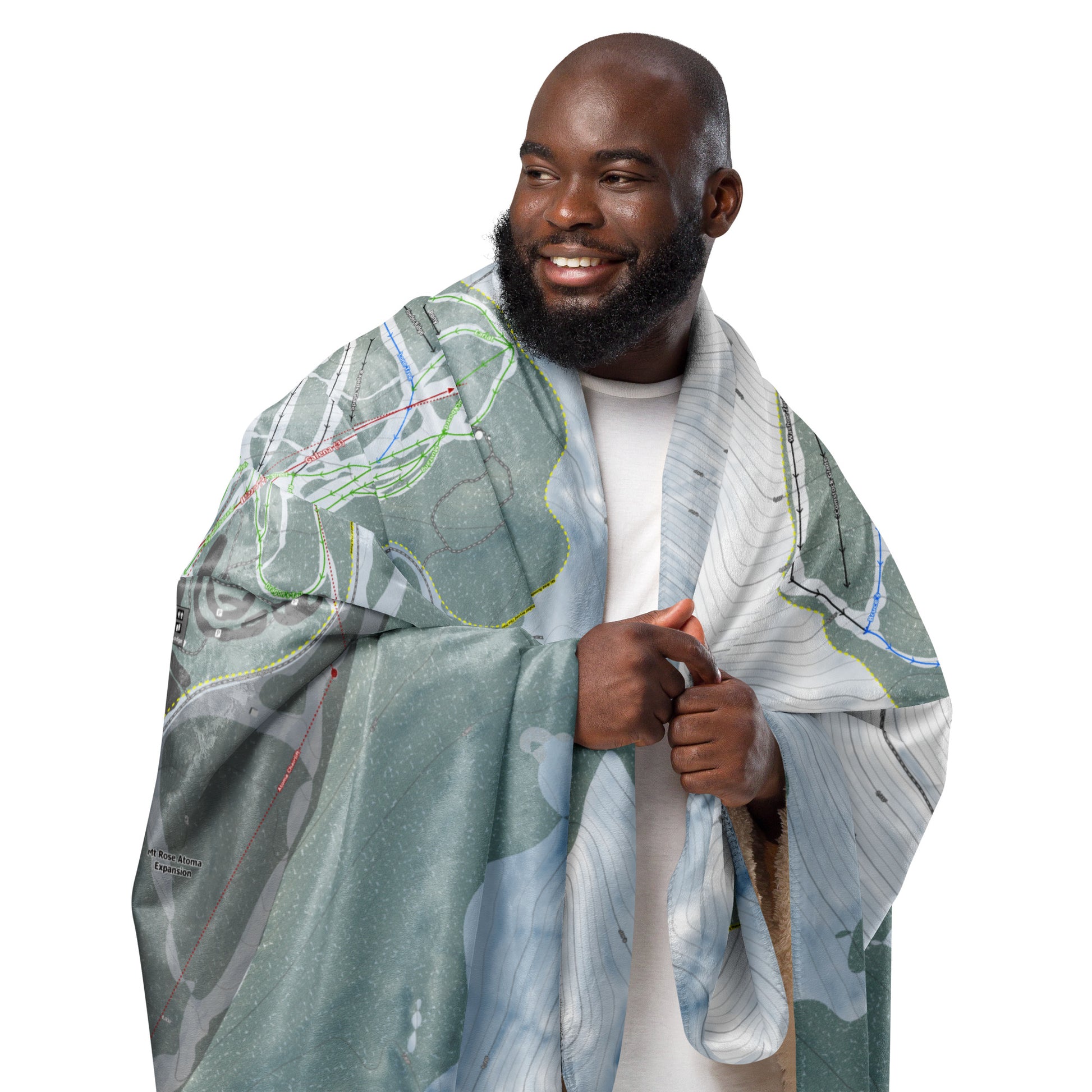 Mt Rose, Nevada Ski Resort Map Blanket - Powderaddicts