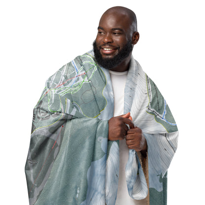 Mt Rose, Nevada Ski Resort Map Blanket - Powderaddicts