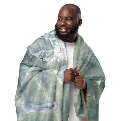 Lee Canyon, Nevada Ski Resort Map Blanket - Powderaddicts