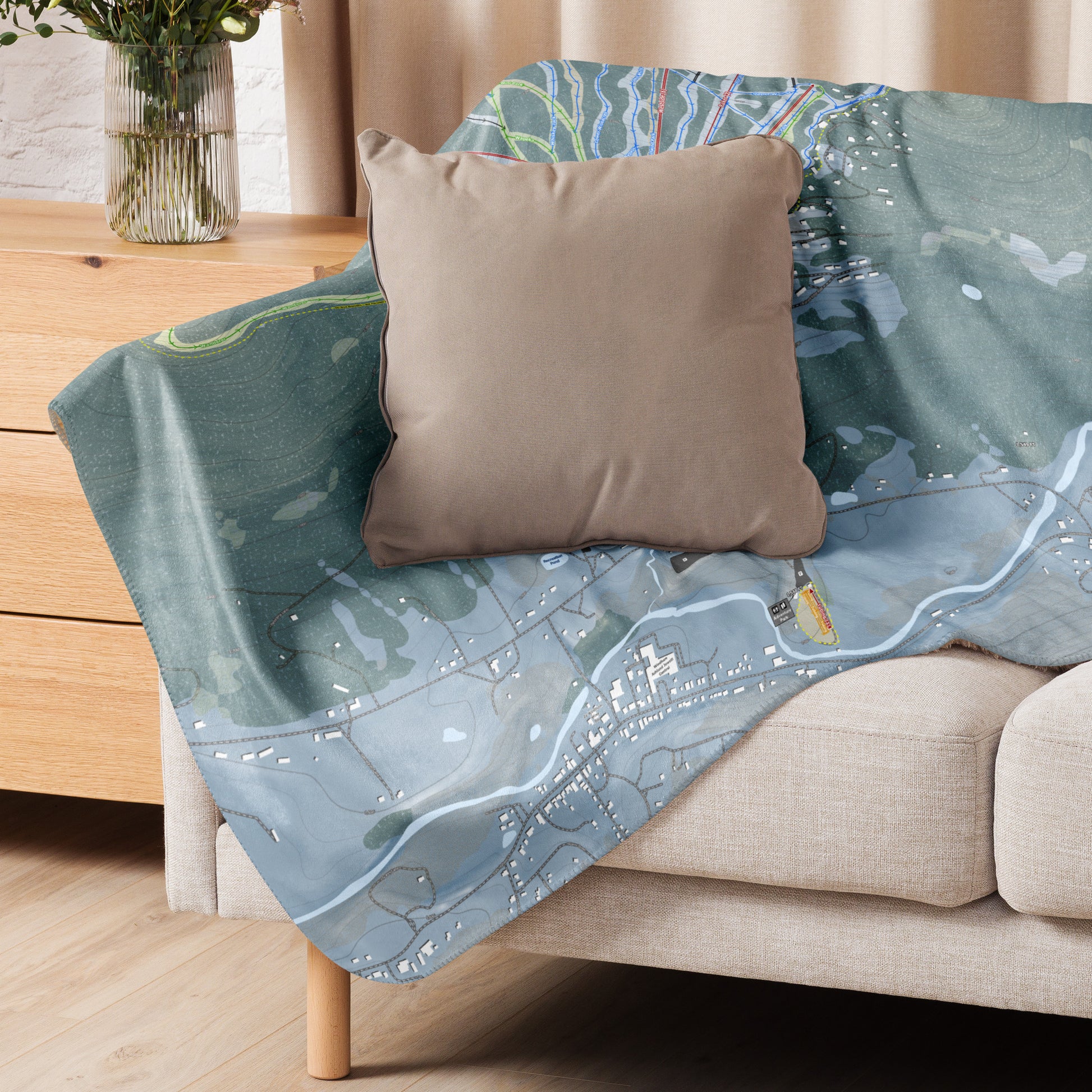 WINDHAM MOUNTAIN, NEW YORK SKI RESORT MAP BLANKET - Powderaddicts