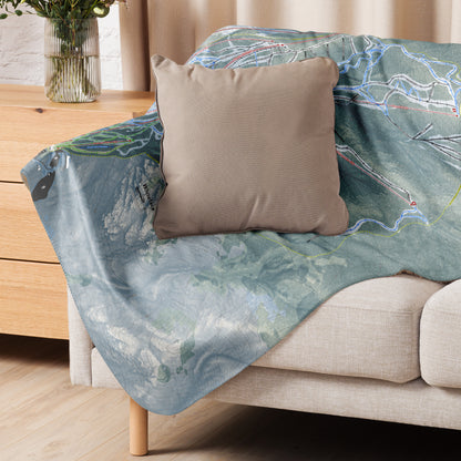 WHITEFACE, NEW YORK SKI RESORT MAP BLANKET - Powderaddicts