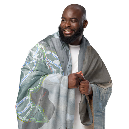 Brundage Mountain, Idaho Ski Resort Map Blanket - Powderaddicts