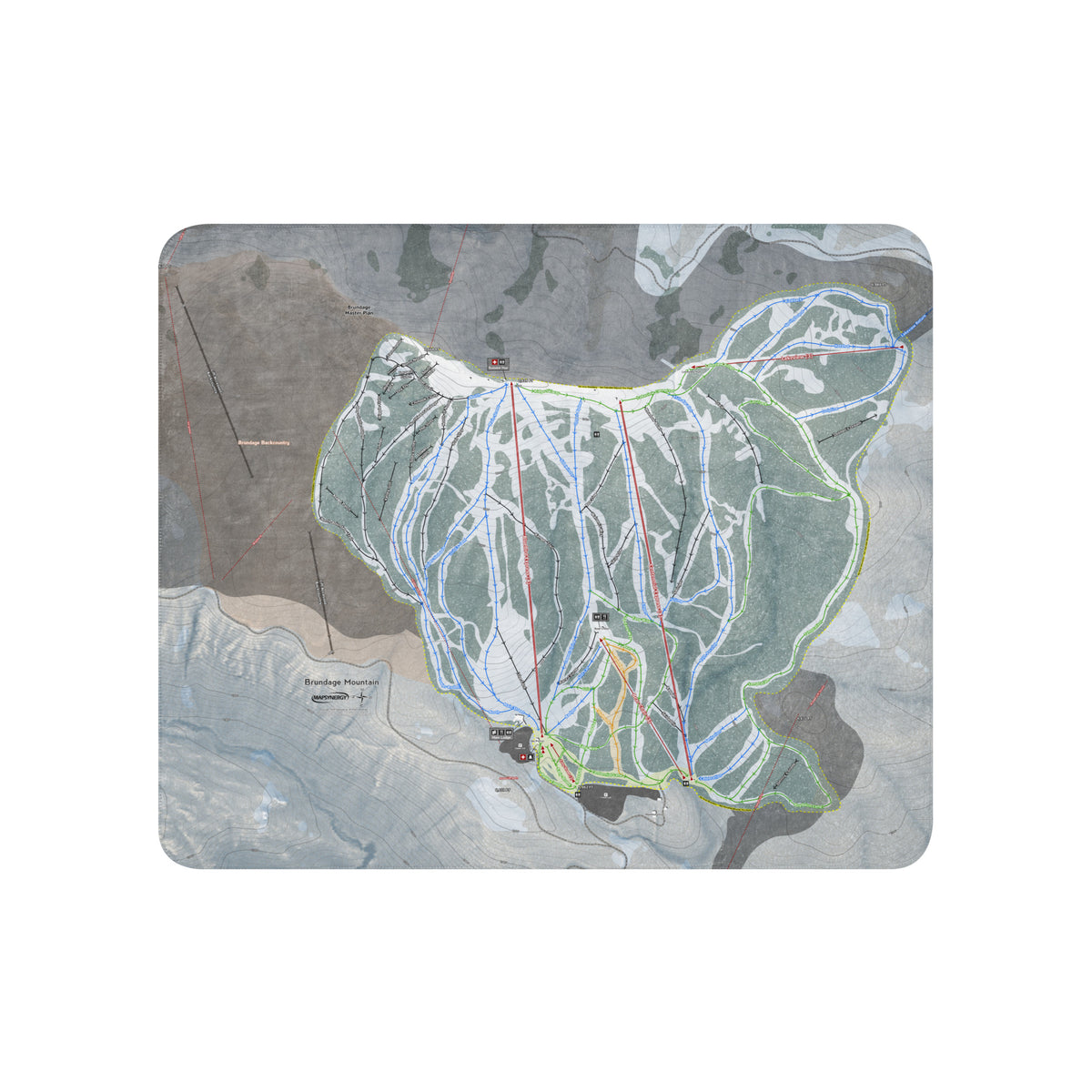 Brundage Mountain, Idaho Ski Resort Map Blanket