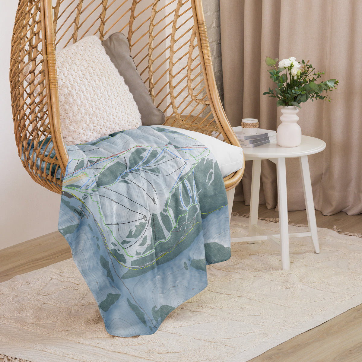 SOLDIER MOUNTAIN, IDAHO SKI RESORT MAP BLANKET