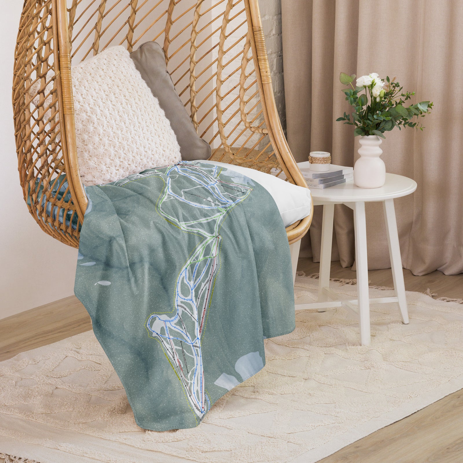 LOOKOUT PASS, IDAHO SKI RESORT MAP BLANKET