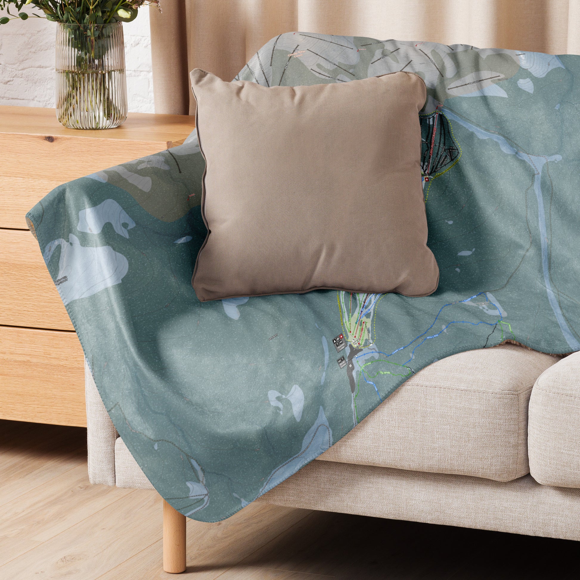 Ski Cooper, Colorado Ski Resort Map Blanket - Powderaddicts