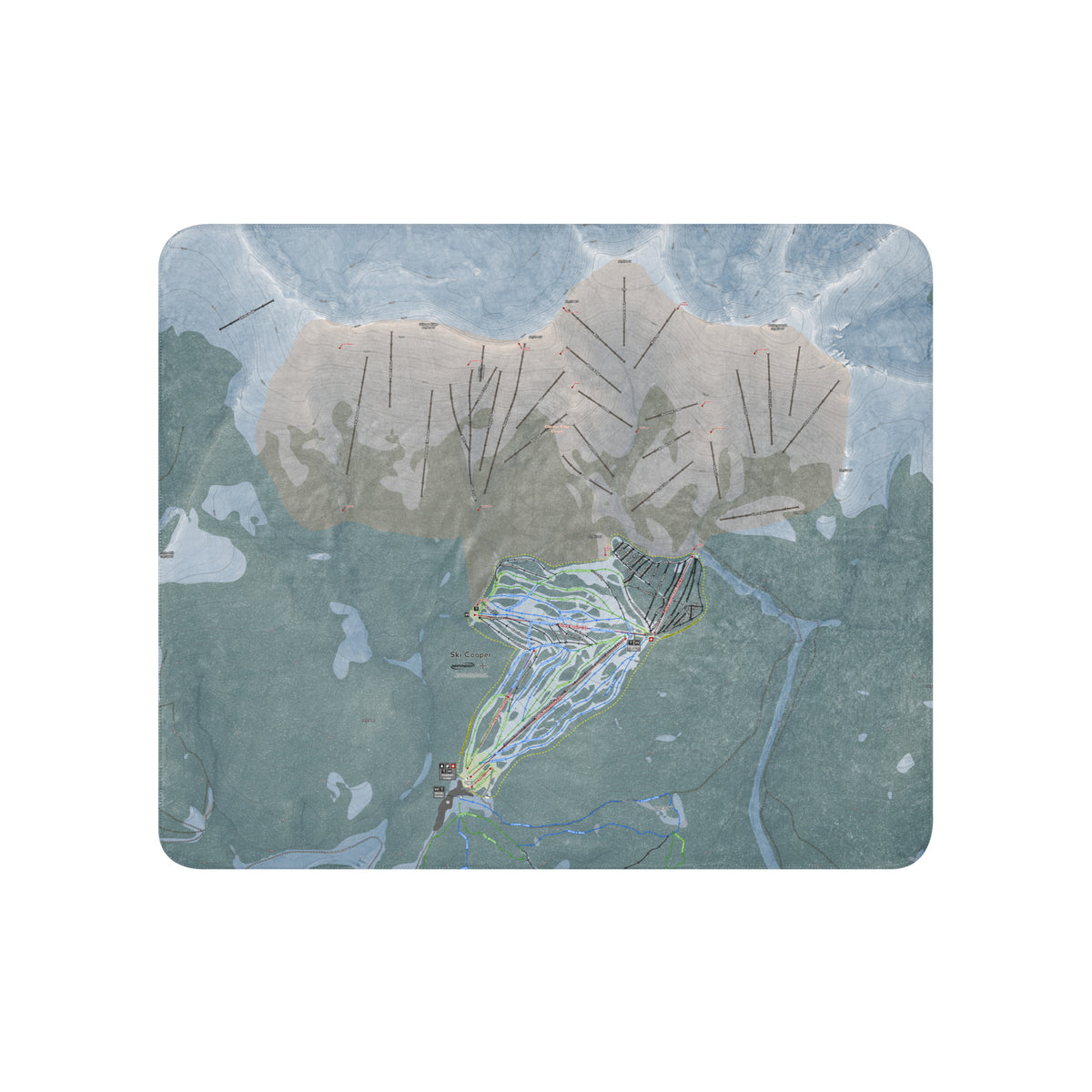 Ski Cooper, Colorado Ski Resort Map Blanket
