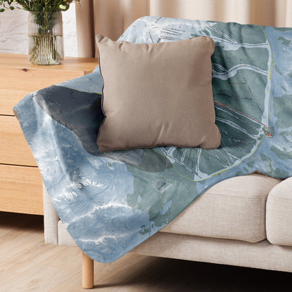 Silverton Mountain, Colorado Ski Resort Map Blanket - Powderaddicts