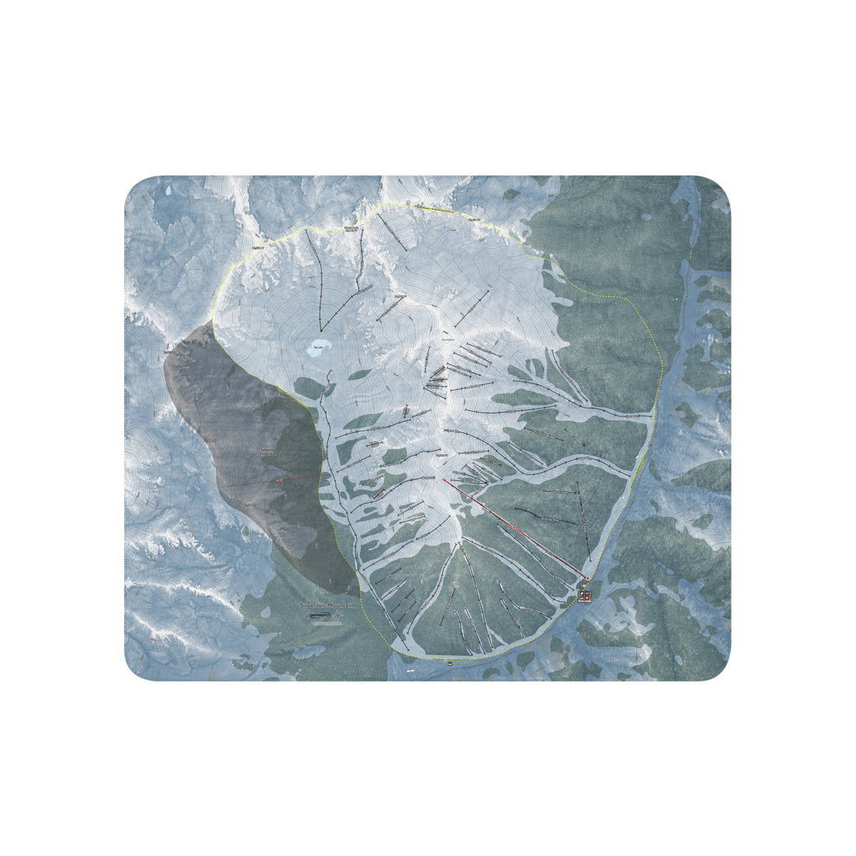 Silverton Mountain, Colorado Ski Resort Map Blanket