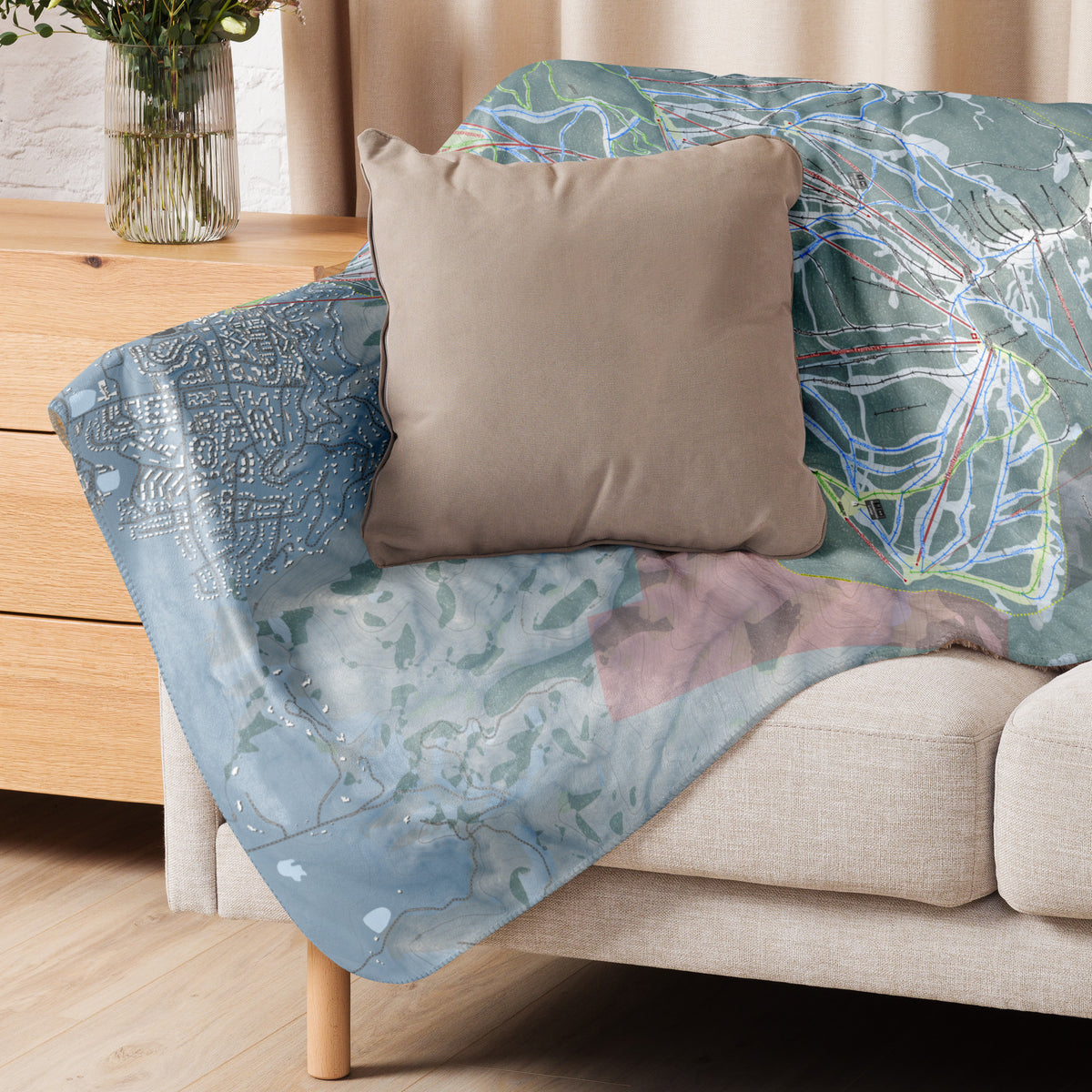 Steamboat, Colorado Ski Resort Map Blanket - Powderaddicts