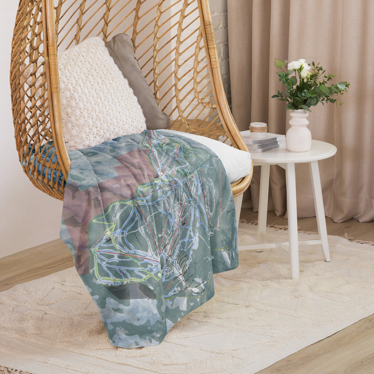 Steamboat, Colorado Ski Resort Map Blanket - Powderaddicts