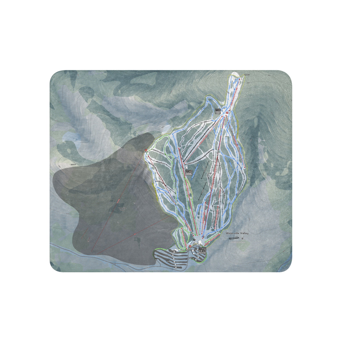 Waterville Valley, New Hampshire Ski Resort Map Blanket