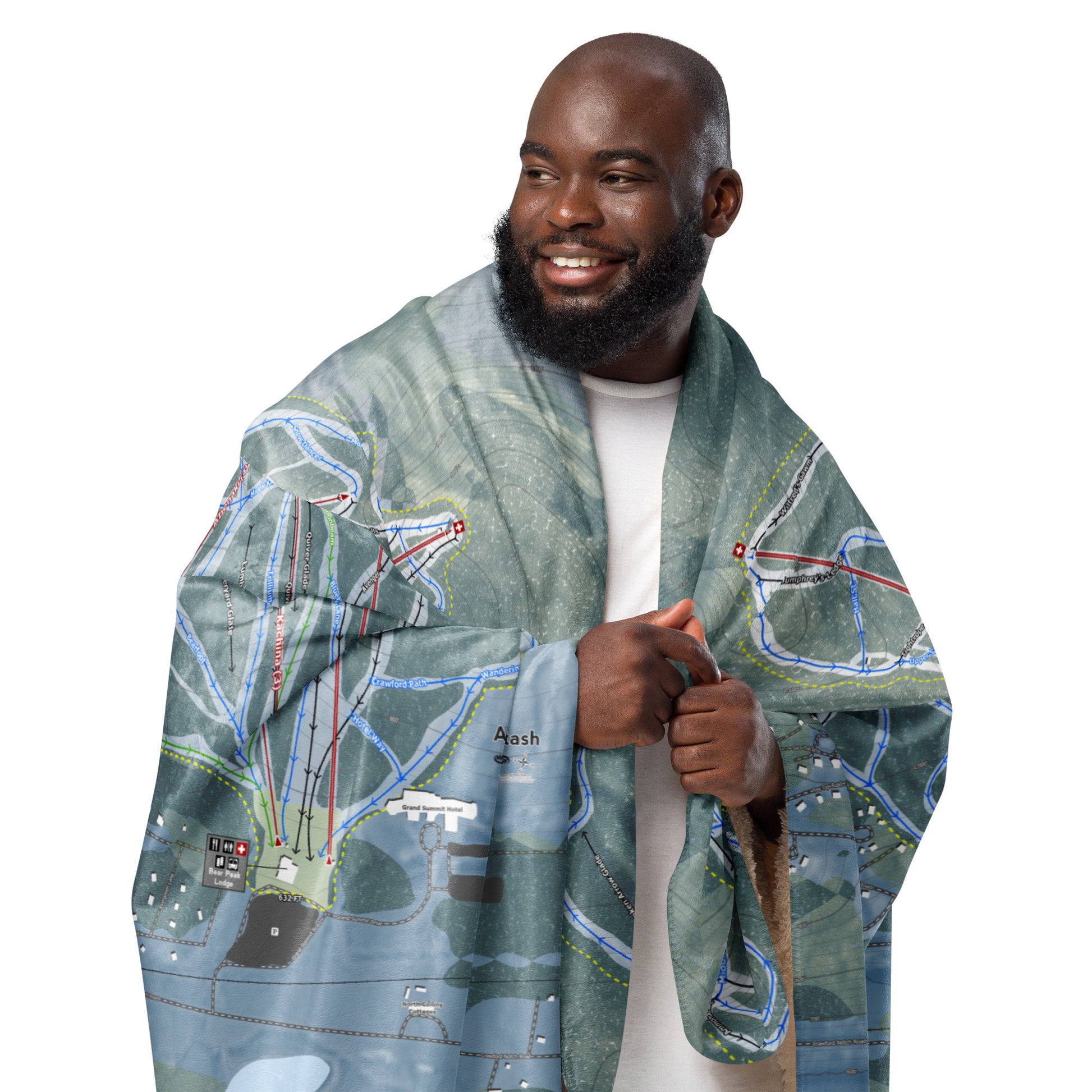 Attitash Mountain, New Hampshire Ski Resort Map Blanket - Powderaddicts