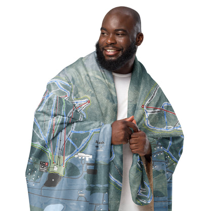 Attitash Mountain, New Hampshire Ski Resort Map Blanket - Powderaddicts