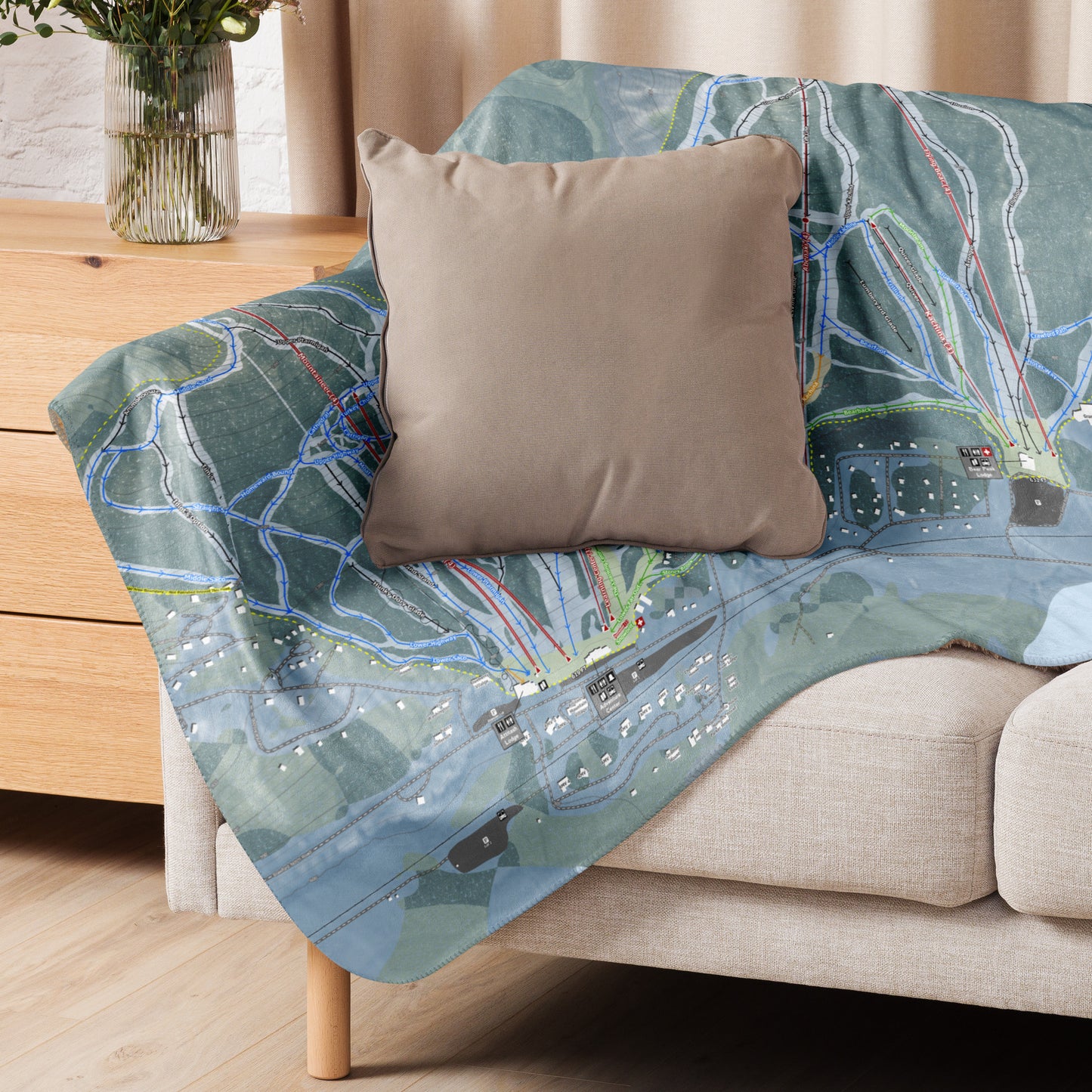 Attitash Mountain, New Hampshire Ski Resort Map Blanket - Powderaddicts