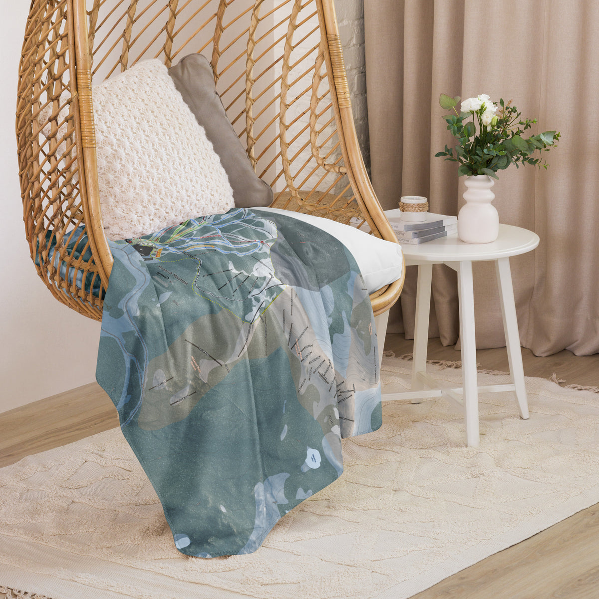 Monarch Mountain, Colorado Ski Resort Map Blanket - Powderaddicts