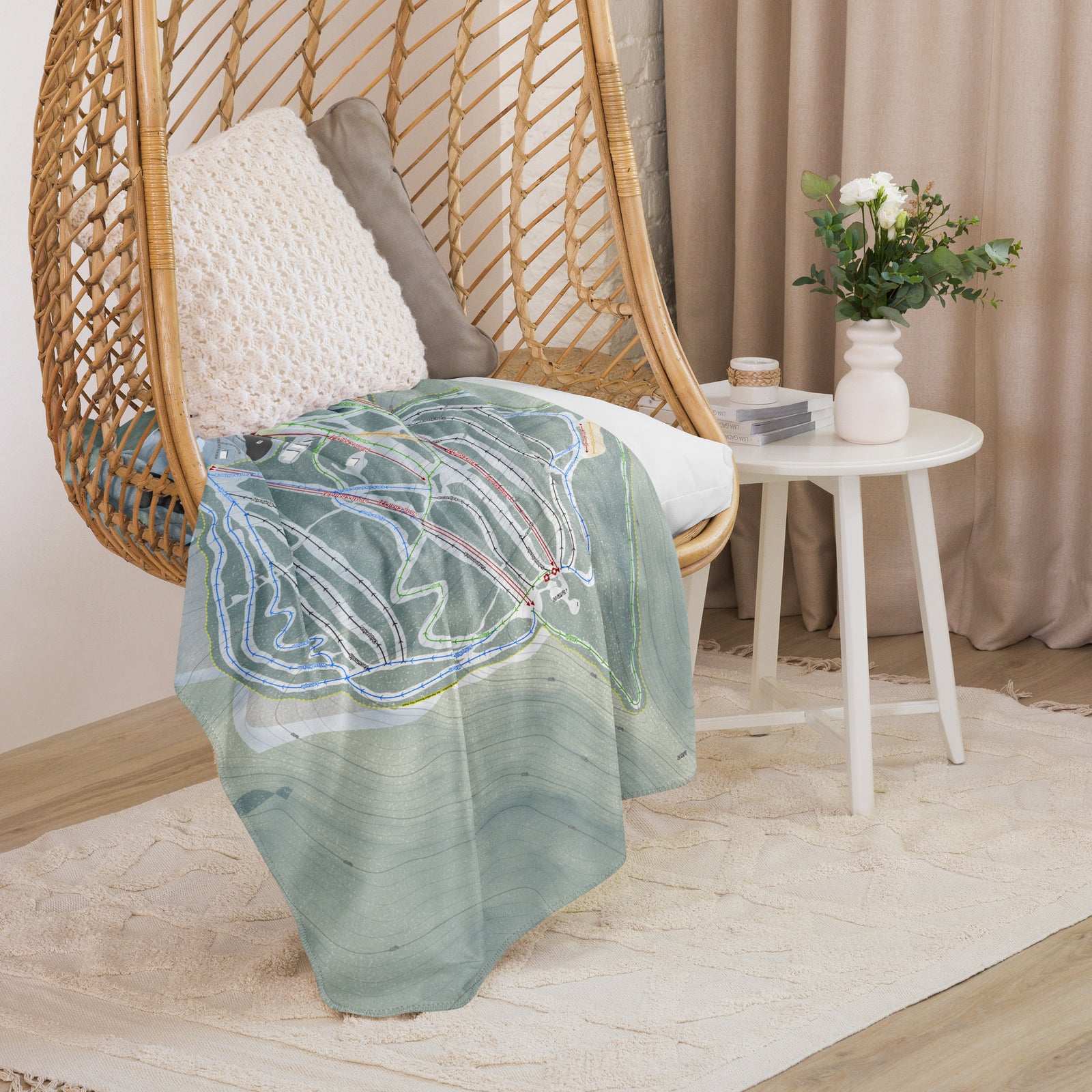 ELK MOUNTAIN, PENNSYLVANIA SKI RESORT MAP BLANKET