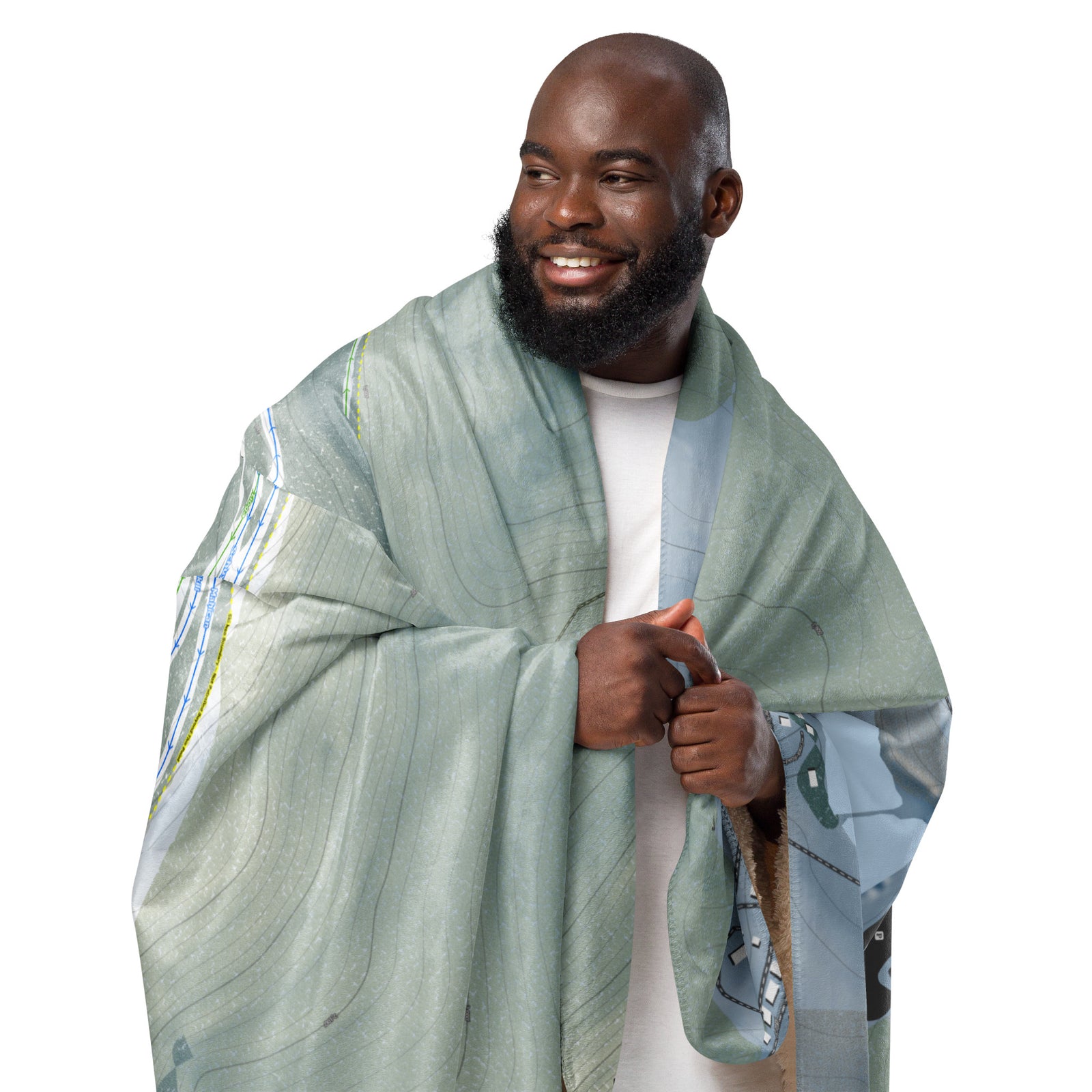 ELK MOUNTAIN, PENNSYLVANIA SKI RESORT MAP BLANKET