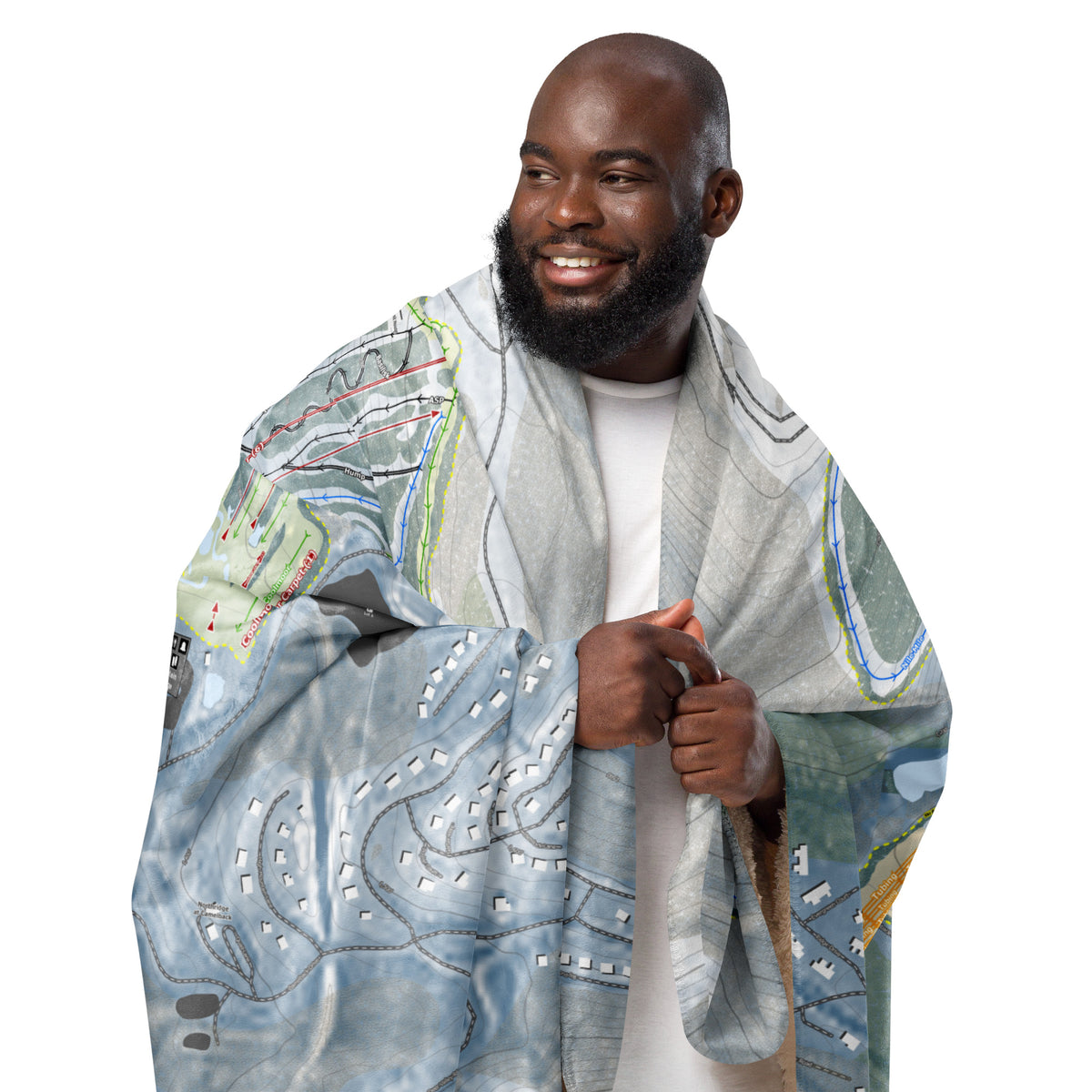 Camelback Mountain, Pennsylvania Ski Resort Map Blanket - Powderaddicts