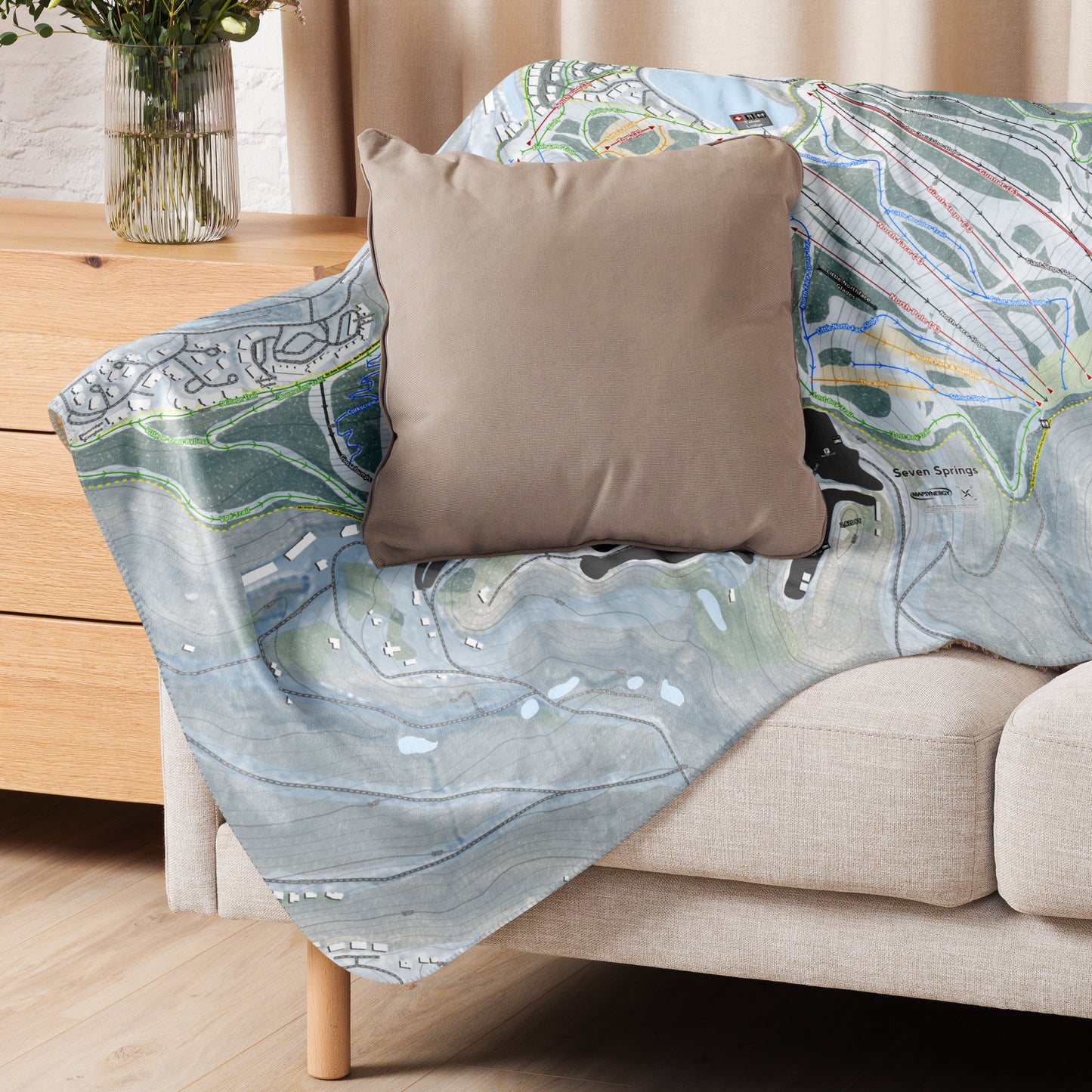 SEVEN SPRINGS, PENNSYLVANIA SKI RESORT MAP BLANKET - Powderaddicts