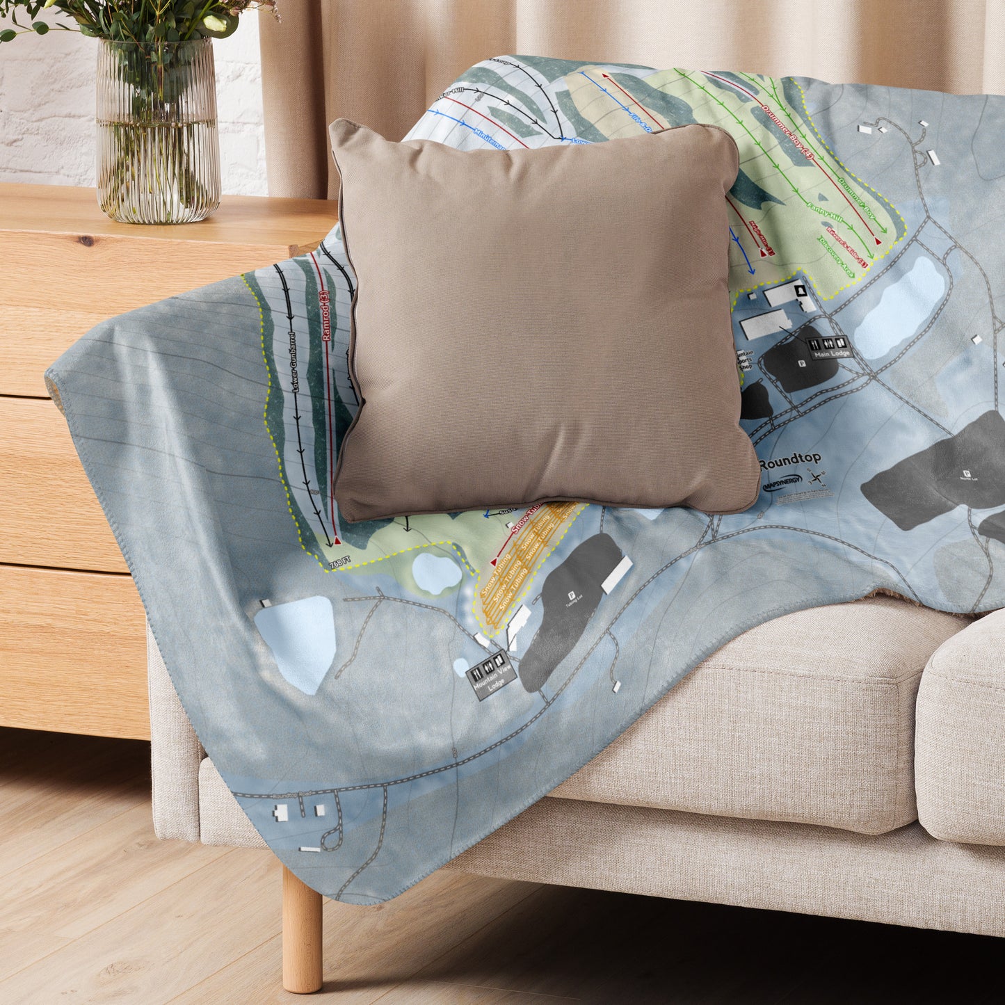ROUNDTOP, PENNSYLVANIA SKI RESORT MAP BLANKET - Powderaddicts