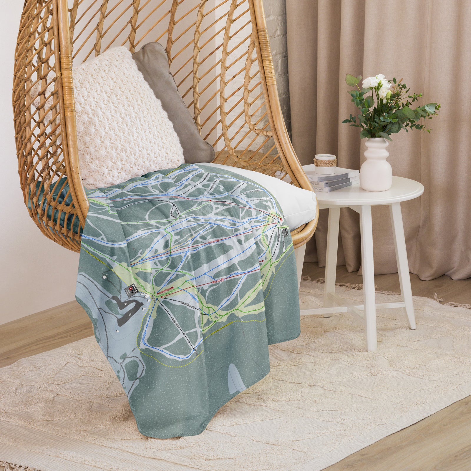 SHOWDOWN, MONTANA SKI RESORT MAP BLANKET