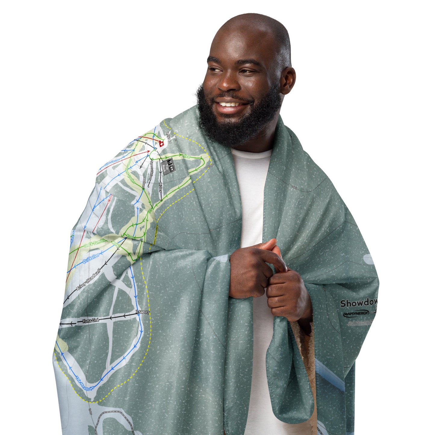 SHOWDOWN, MONTANA SKI RESORT MAP BLANKET - Powderaddicts