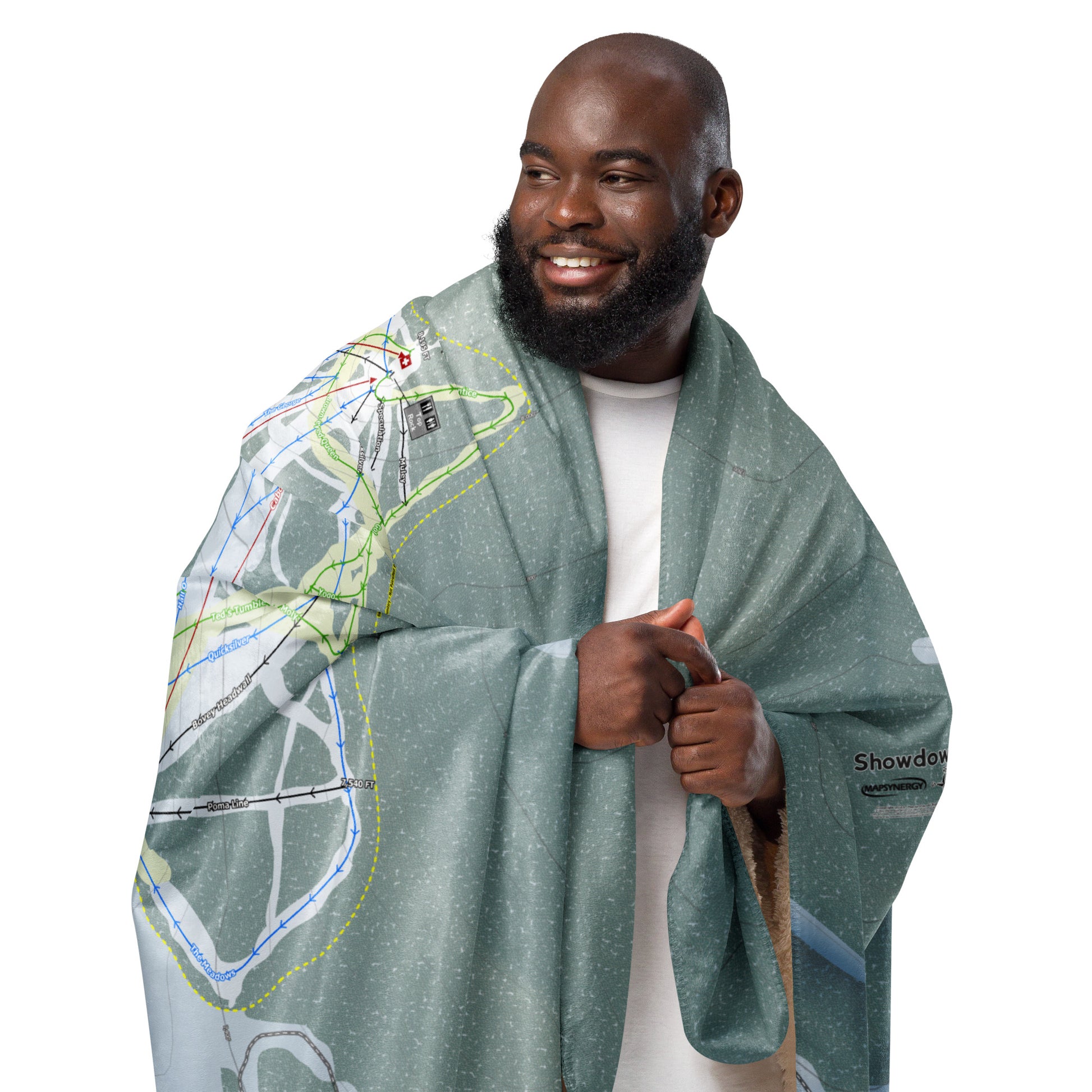 SHOWDOWN, MONTANA SKI RESORT MAP BLANKET - Powderaddicts