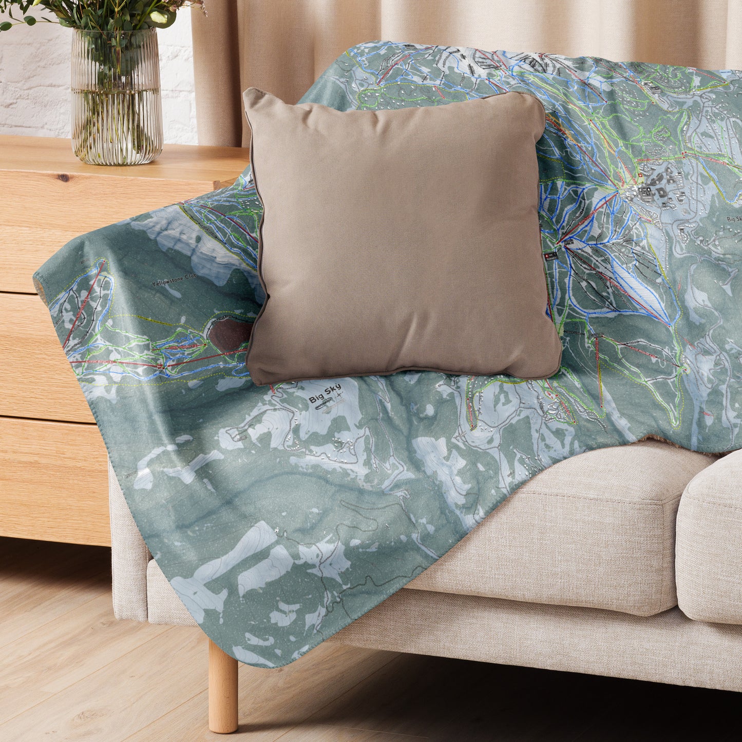 BIG SKY COMBO, MONTANA SKI RESORT MAP BLANKET - Powderaddicts