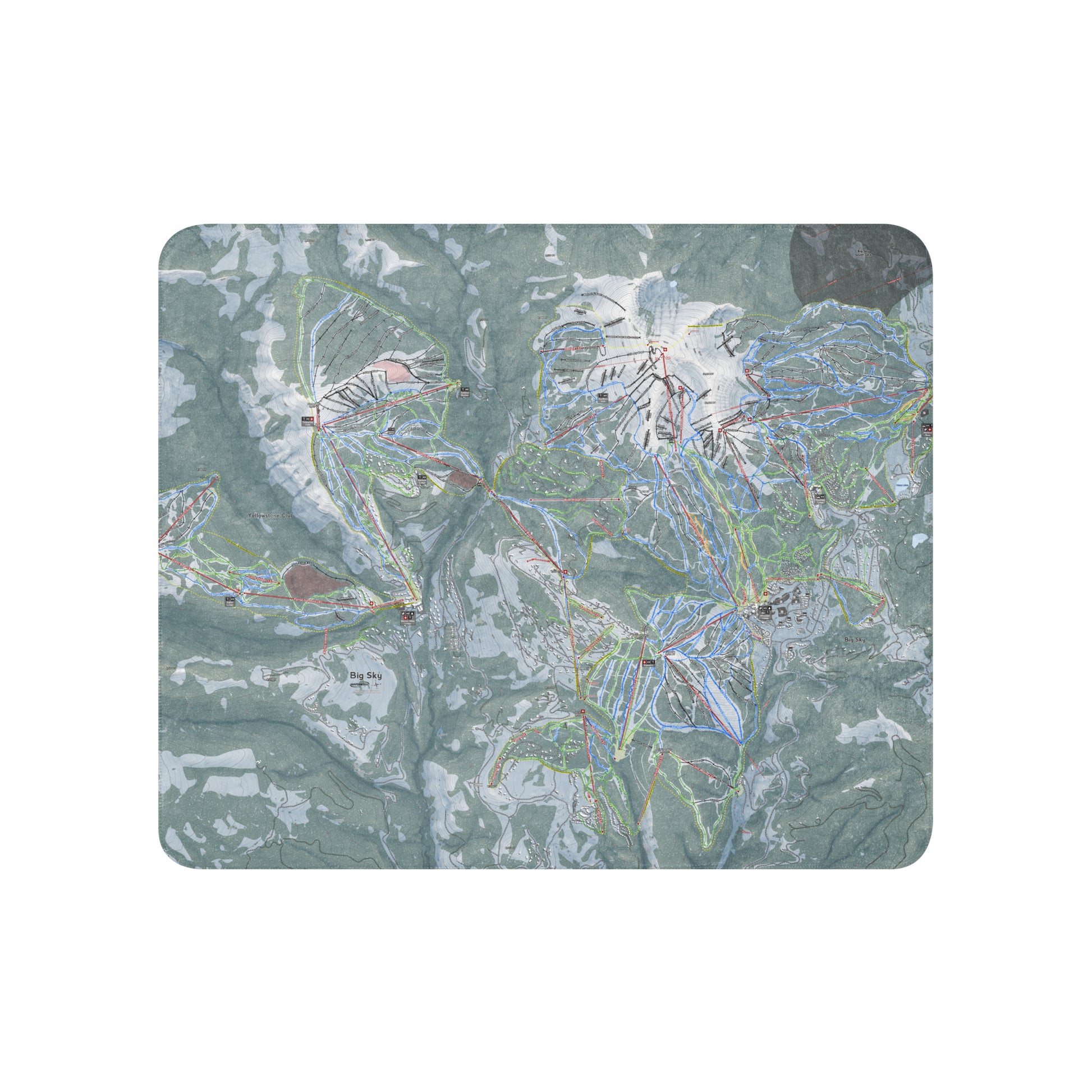 BIG SKY COMBO, MONTANA SKI RESORT MAP BLANKET - Powderaddicts