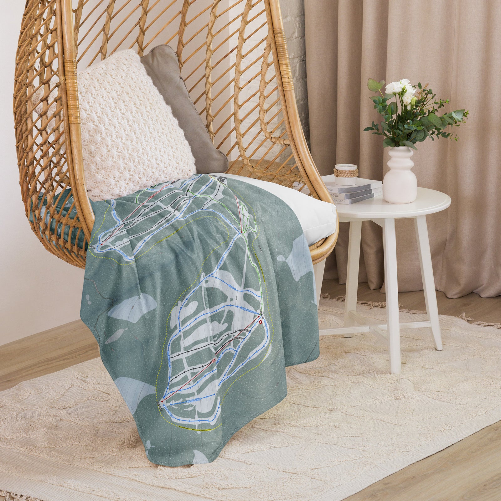 Blacktail Mountain, Montana Ski Resort Map Blanket