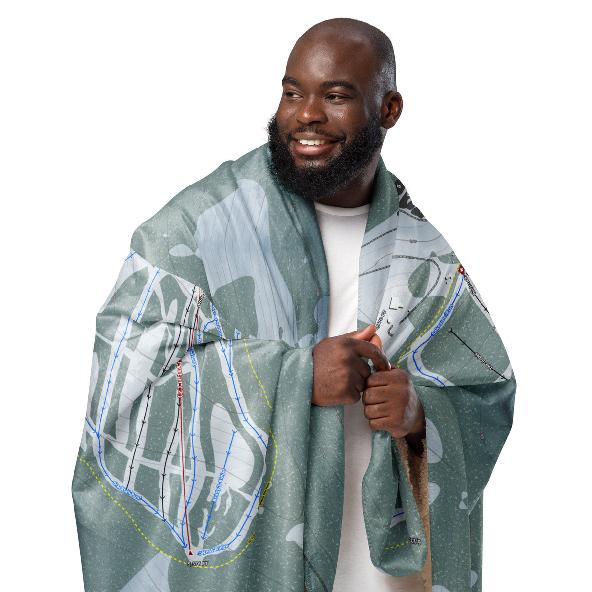 Blacktail Mountain, Montana Ski Resort Map Blanket