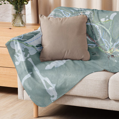 Discovery, Montana Ski Resort Map Blanket - Powderaddicts