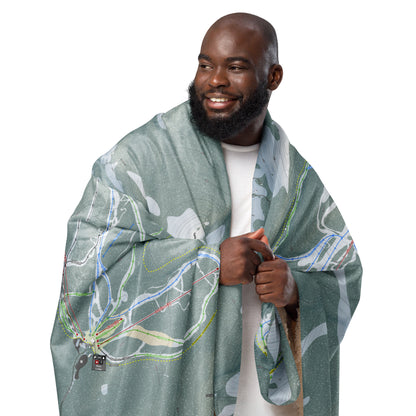 Discovery, Montana Ski Resort Map Blanket - Powderaddicts