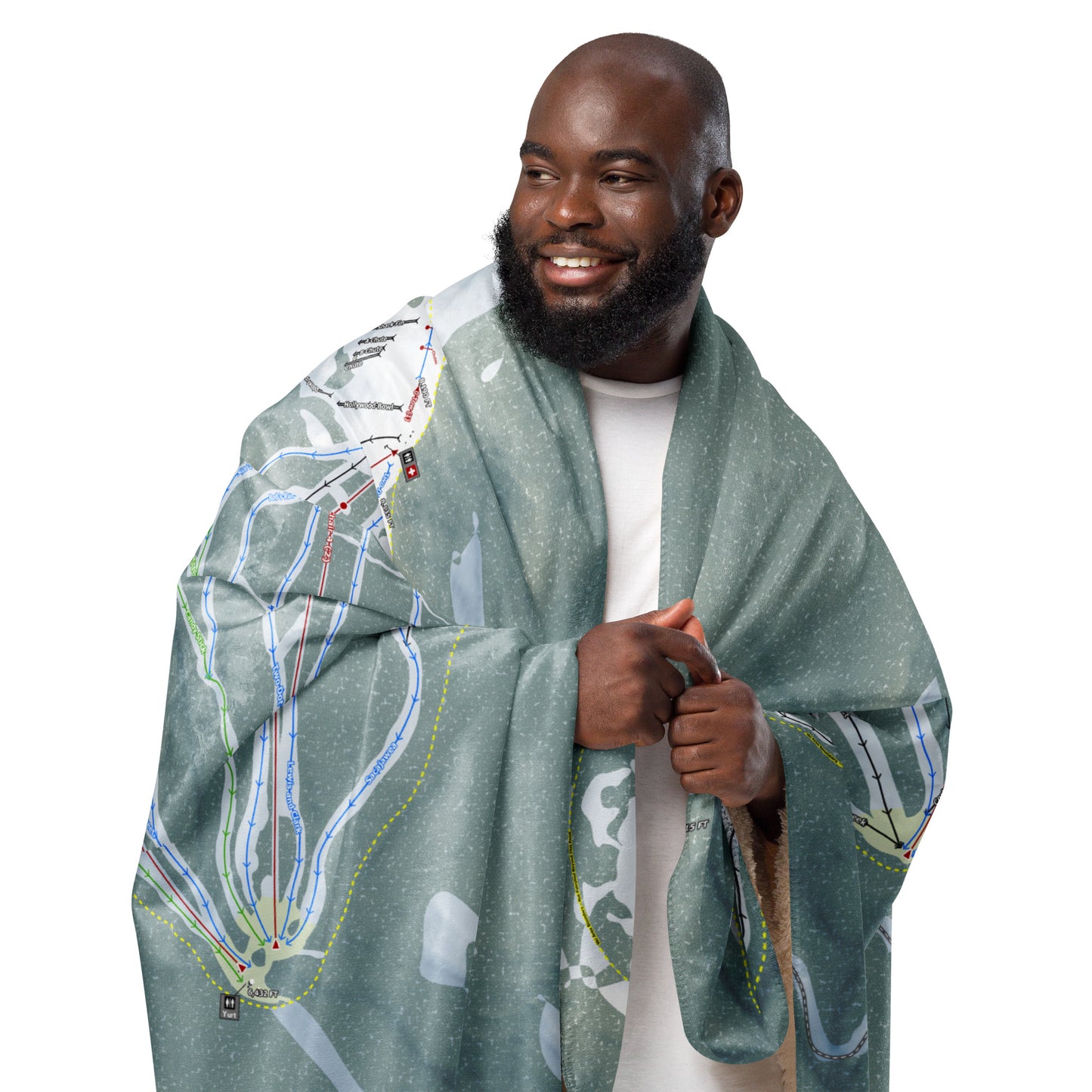 Lost Trail, Montana Ski Resort Map Blanket - Powderaddicts