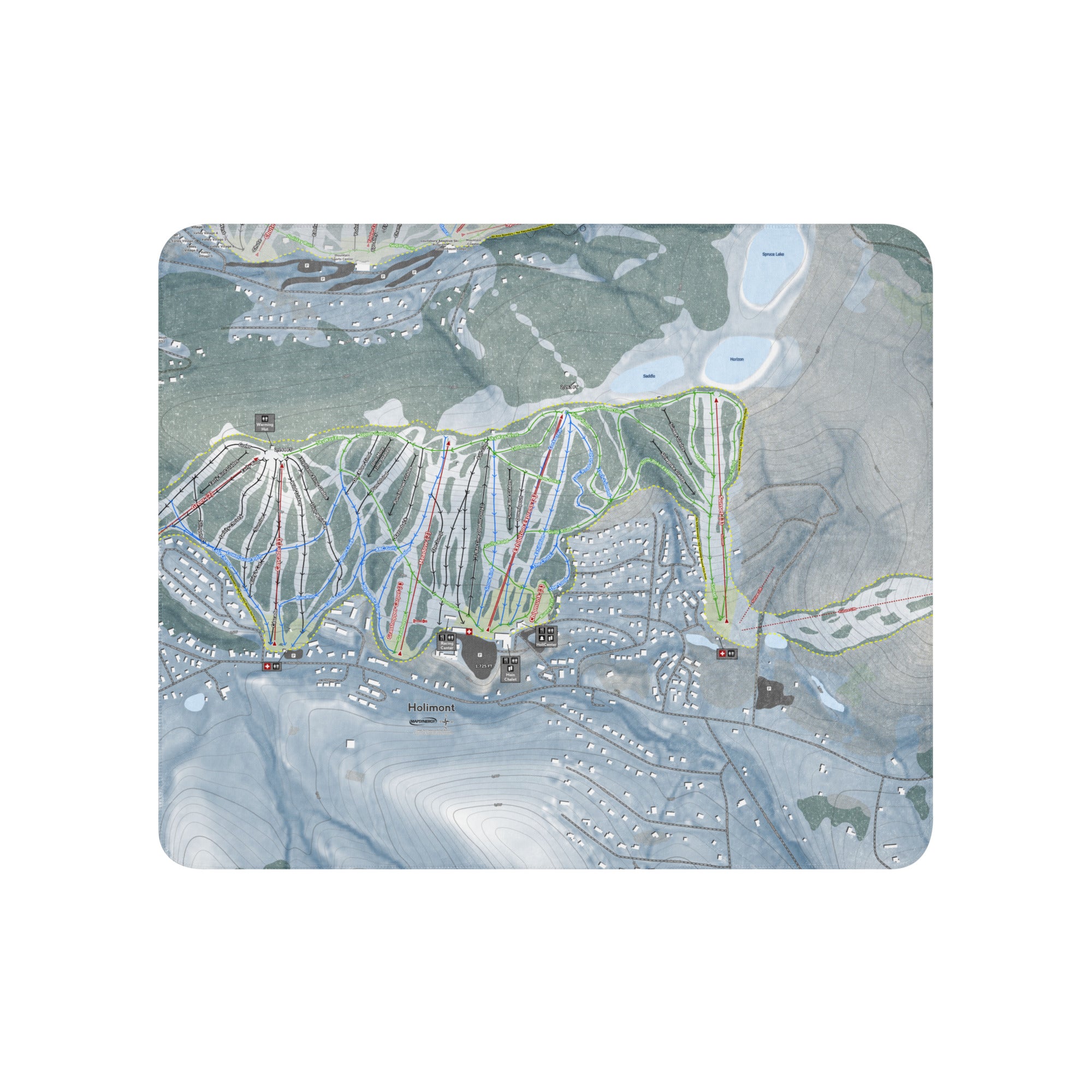 HOLIMONT, NEW YORK SKI RESORT MAP BLANKET