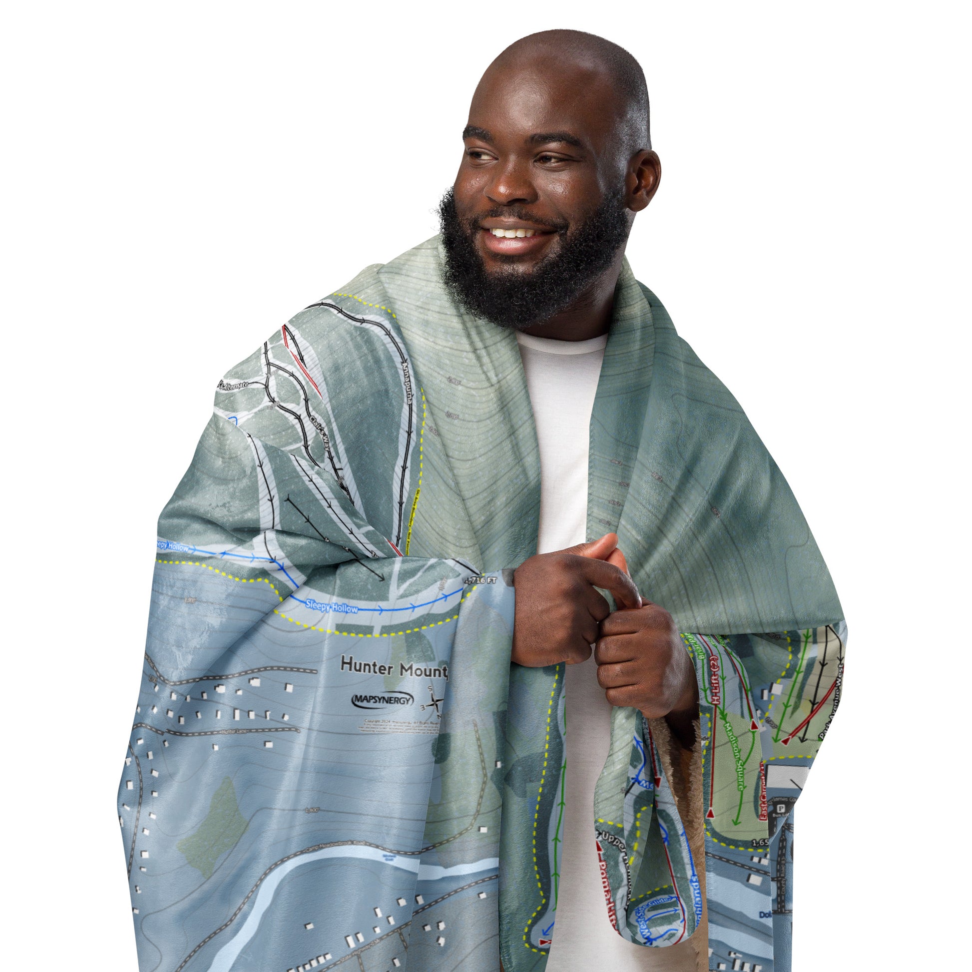 HUNTER MOUNTAIN, NEW YORK SKI RESORT MAP BLANKET - Powderaddicts