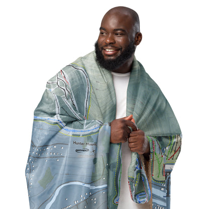 HUNTER MOUNTAIN, NEW YORK SKI RESORT MAP BLANKET - Powderaddicts