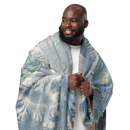 THE HIGHLANDS, MICHIGAN SKI RESORT MAP BLANKET - Powderaddicts