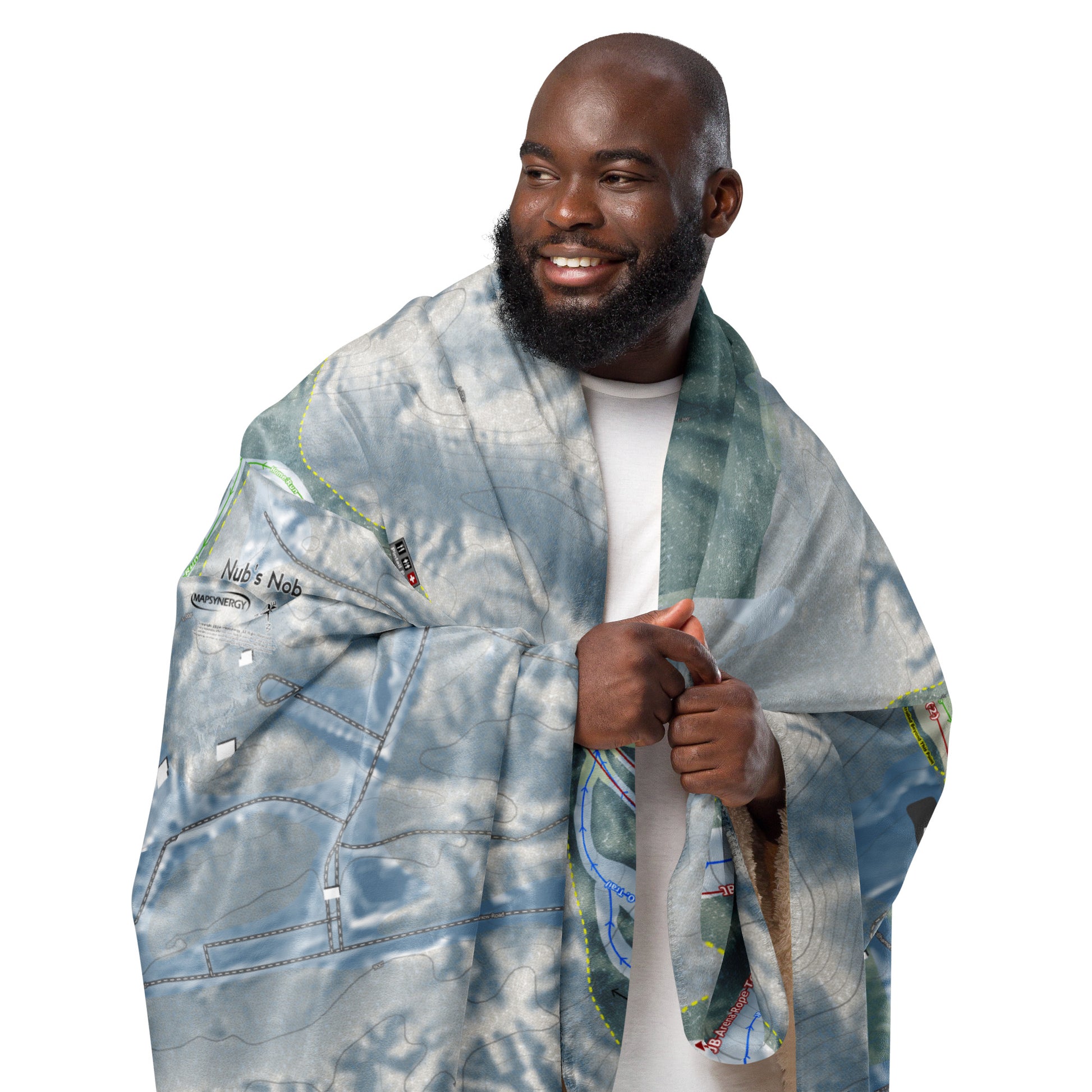 NUB'S NOB, MICHIGAN SKI RESORT MAP BLANKET - Powderaddicts