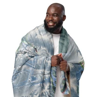NUB'S NOB, MICHIGAN SKI RESORT MAP BLANKET - Powderaddicts