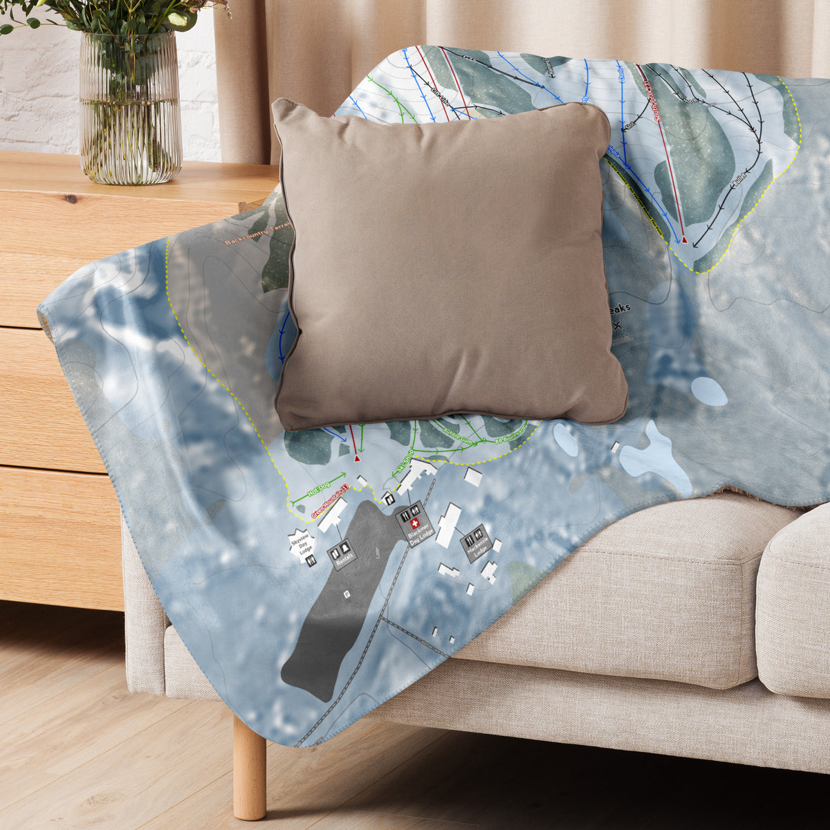 Caberfae Peaks, Michigan Ski Resort Map Blanket