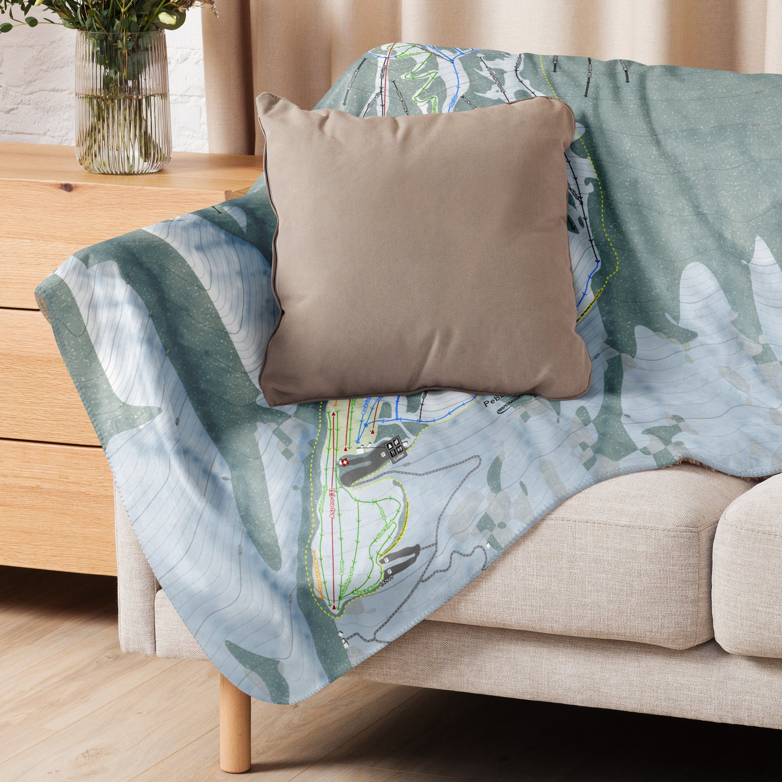 PEBBLE CREEK, IDAHO SKI RESORT MAP BLANKET